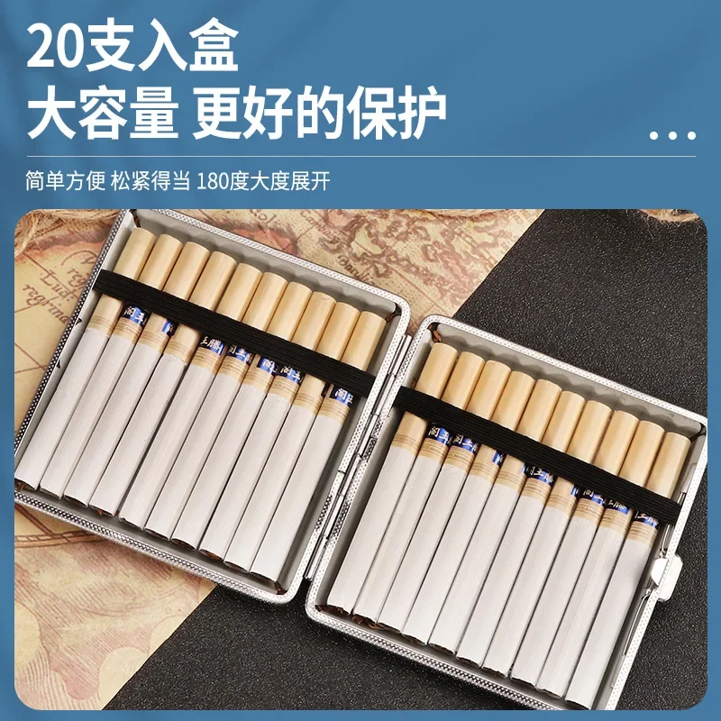 Ultra plānas metāla minimālisma cigaretes, pārnēsājamas cigarešu kastes vīriešu dāvanu