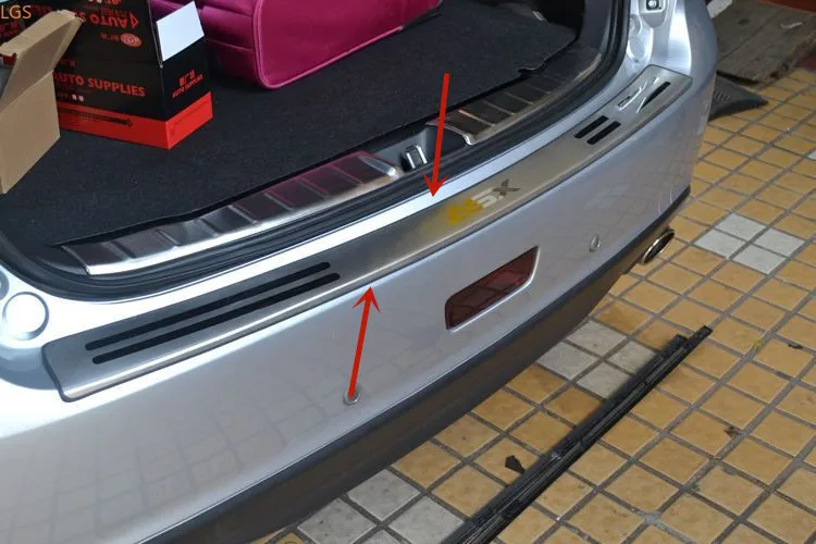 Par Mitsubishi ASX 2013-2019 Augstas kvalitātes nerūsējošā tērauda Bagāžnieka sliekšņa aizsargs plāksnes Scratch Shield aizsardzības auto piederumi