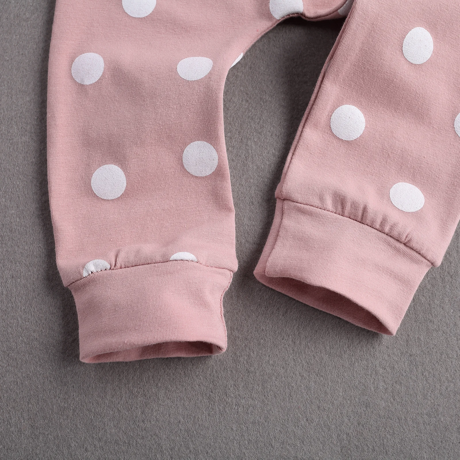 Jaundzimušais Meitene Zēnu Drēbes Pavasara Rudens garām Piedurknēm Polka Dot Augšā+Bikses noteikts Bērniem Baby Zēni Meitenes 3-18Months