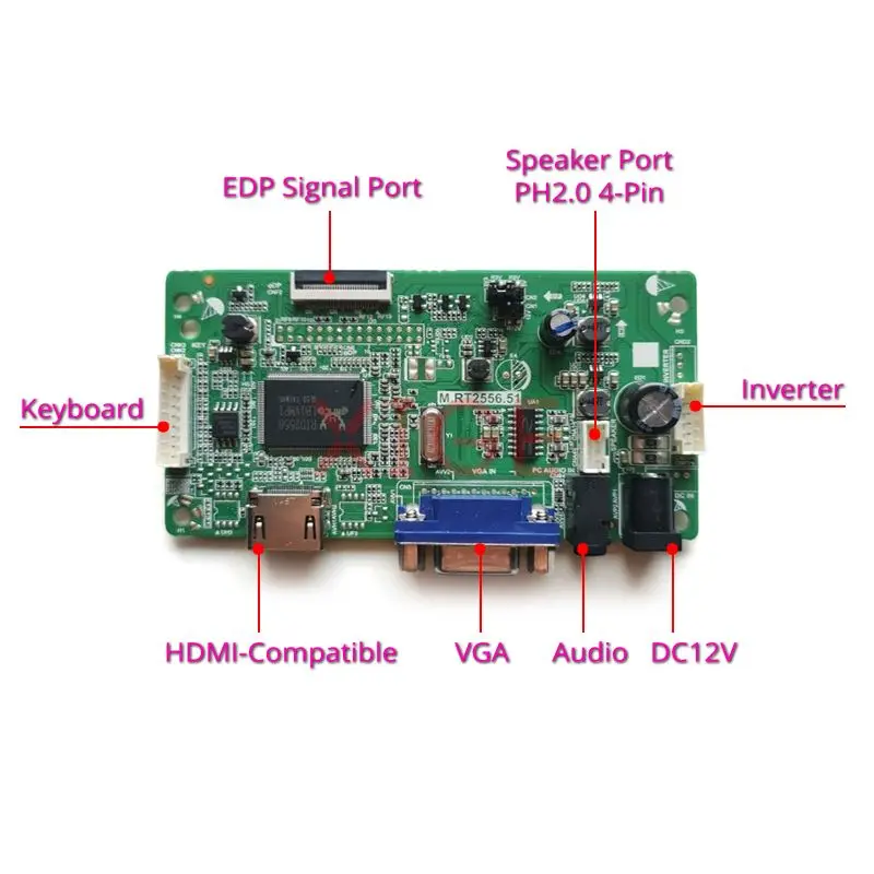 LCD Monitors Kontrollera Draiveri Valdes Fit LTN133AT17 B133XTN01 VGA EDP 30-Pin 13.3