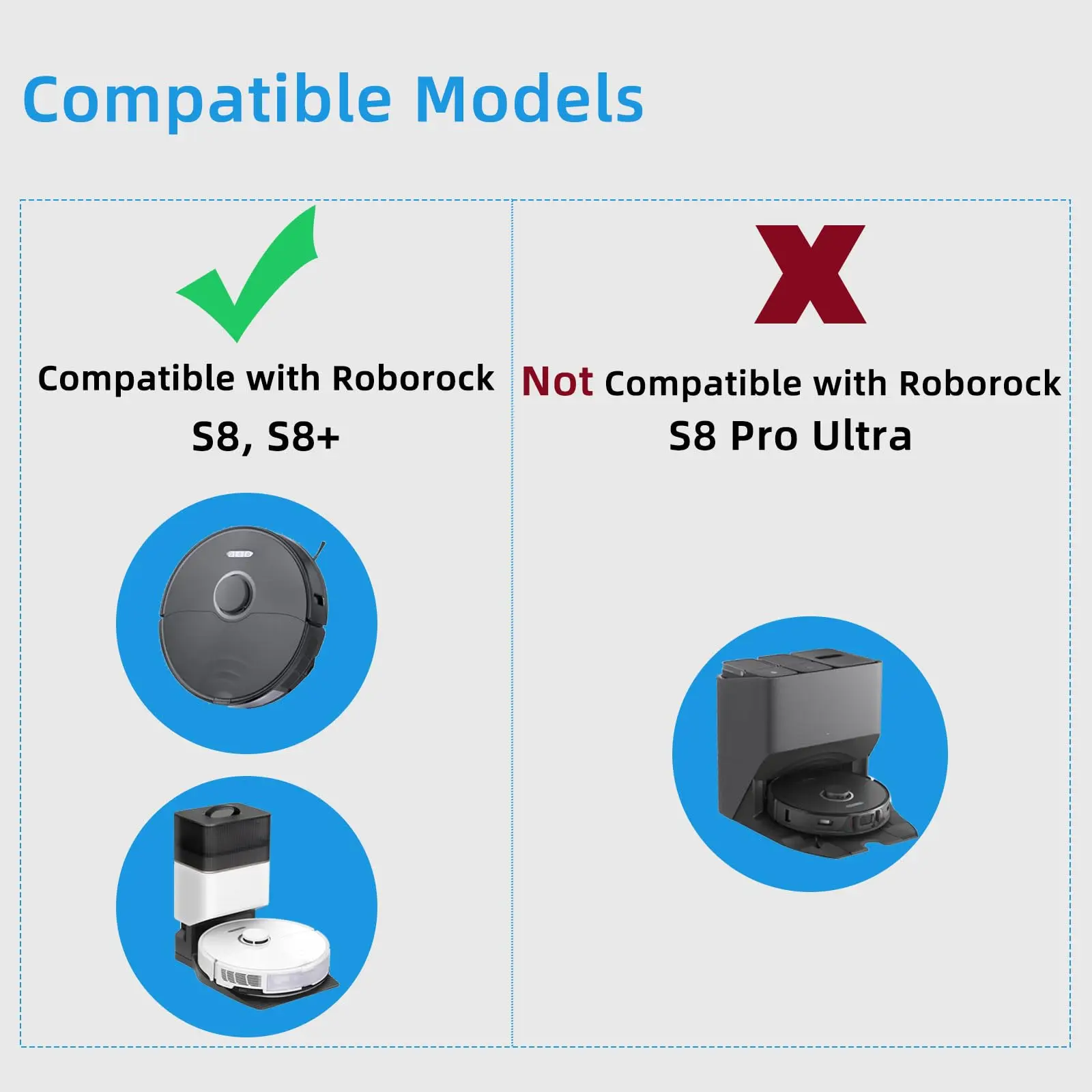 Savietojams Roborock S8 / S8 Pro Ultra / S8+ Robots Vakuuma Galvenais Sānu Birste HEPA Filtrs Mop Pamatni, Putekļu Maisiņu Piederumi, Rezerves Daļu