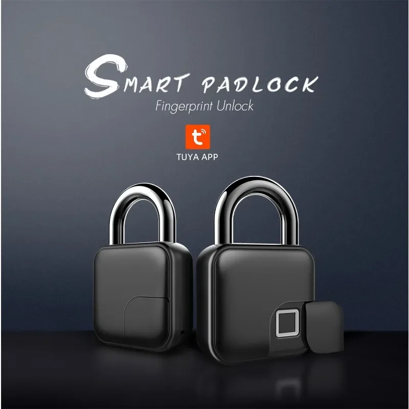 Smart pirkstu nospiedumu piekaramo atslēgu tuya bluetooth smart lock noliktavā durvju skapīša slēdzeni ūdensizturīgs pirkstu nospiedumu slēdzene