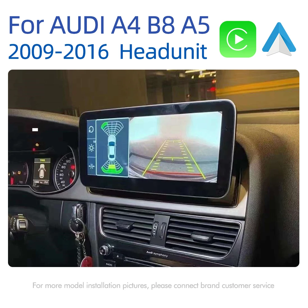 Automašīnas Radio Android Multimediju Atskaņotāju Audi A4 B8 A5 2008-2017 MMI 2G 3G CarPlay 8+64G IPS skārienjutīgais Ekrāns, GPS, WiFi, Stereo DSP
