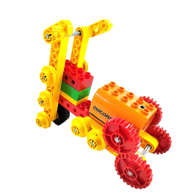 DIY 9656 Liela Izglītības Celtniecības Bloku Bērnu Barošanas Funkcijas RC Motorolleru Auto 45002 Bērniem Robots Transportlīdzekļa Km Ķieģeļu Rotaļlietas