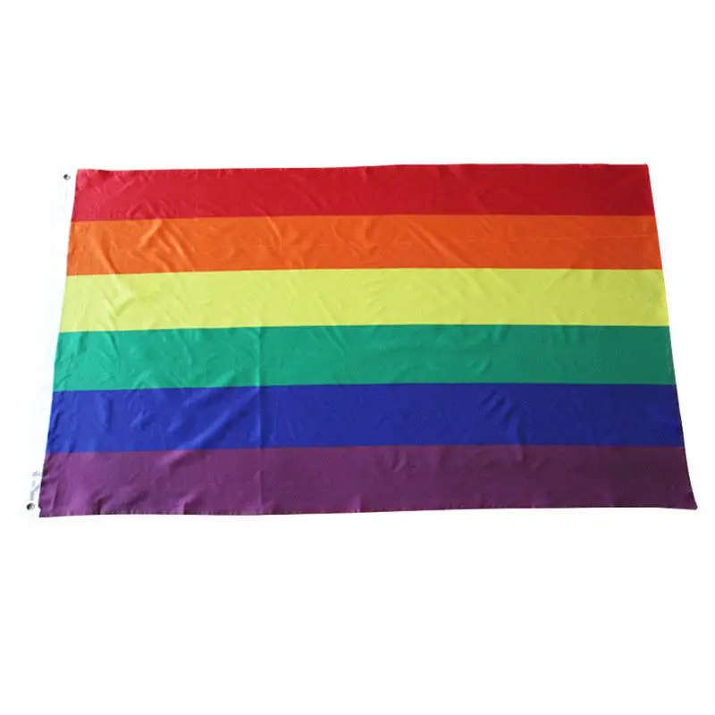 1pc LGBT Varavīksnes Karogu 90x150cm Lesbiešu, Geju Parāde Baneri LGBT Praida Karoga Poliestera Krāsains Varavīksnes Karogu Dekorēšanai