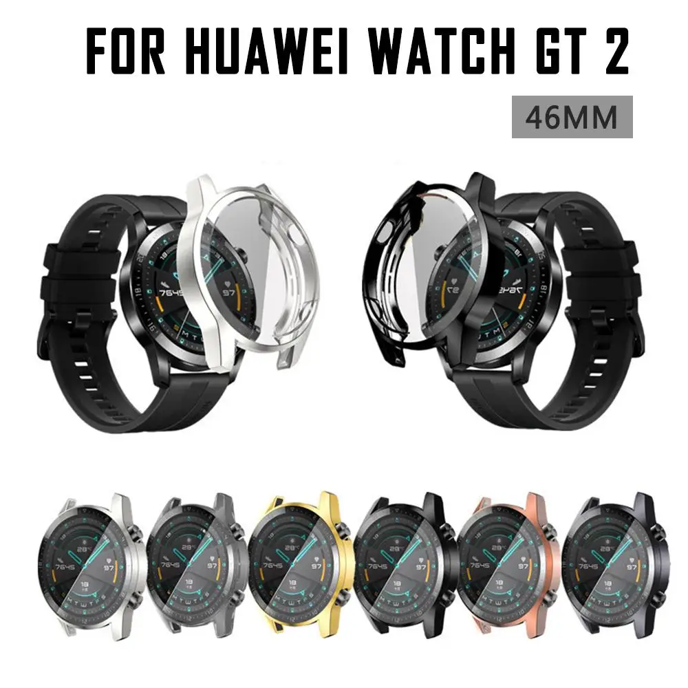 1/2GAB Gadījumā Skatīties GT2 46mm Cietu Čaumalu, Bampers Pilna Ekrāna Gadījumā Smart Watch Dial Aizsargs Vāks Skatīties GT 2
