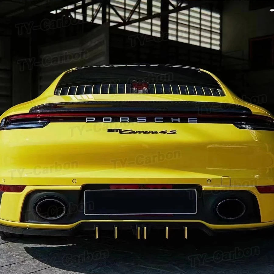 Nekustamā Oglekļa Šķiedras Aizmugures Bagāžnieka Spārna Spoileris Vāks Porsche 911-992 Techart Stila Auto Piederumi FRP 2019+
