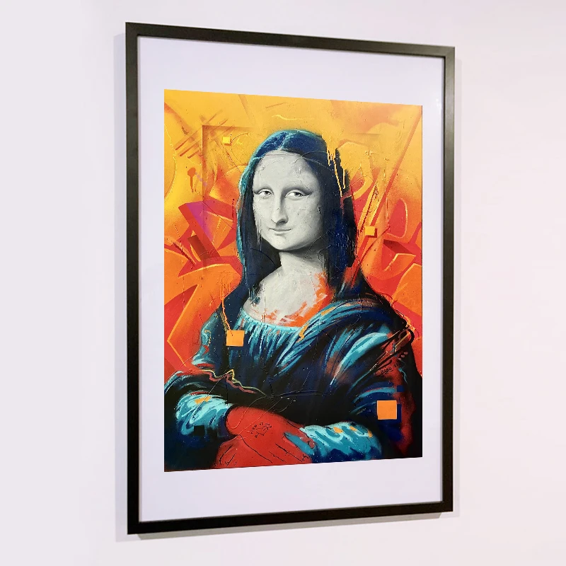 Radošās Dizaina Mona Lisa Plakāti un Izdrukas Mūsdienīga Sienas Māksla, Klasiskās Attēls Kanvas Glezna ar Rāmi Guļamistaba Dekorēšana