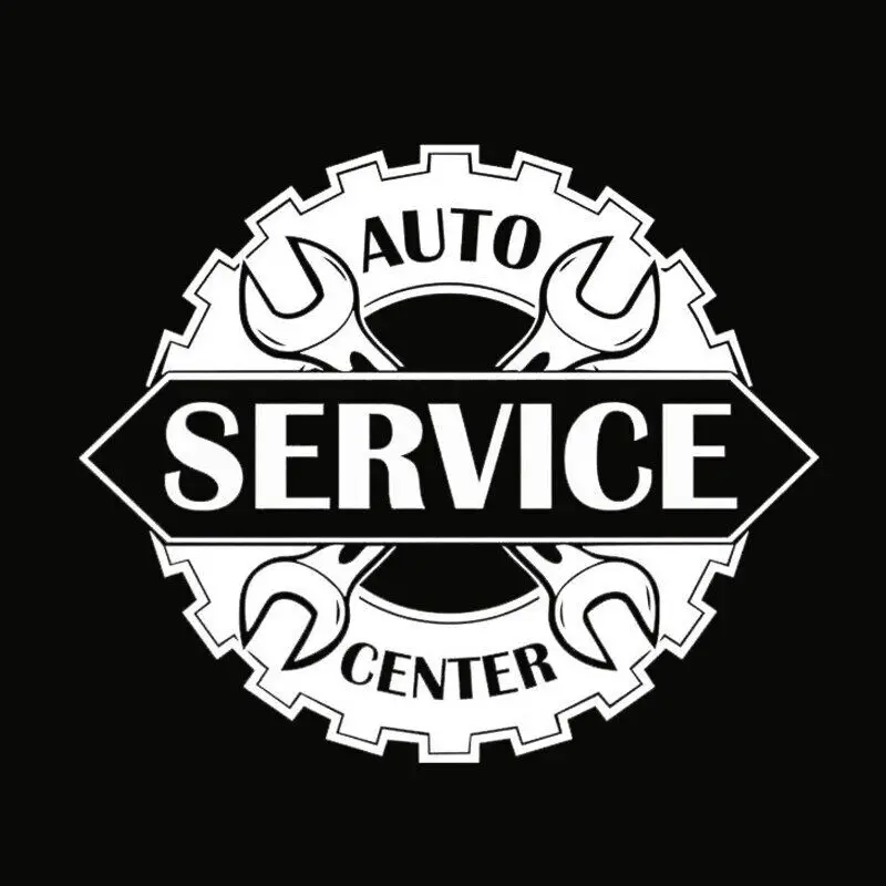 Auto Servisa Centra Logotips Logu Uzlīmes, Custom Vinila Decal Remonts Auto Stacija Garāžas Sienu Rotājumi Noņemams Mākslas Dekoru HY1382