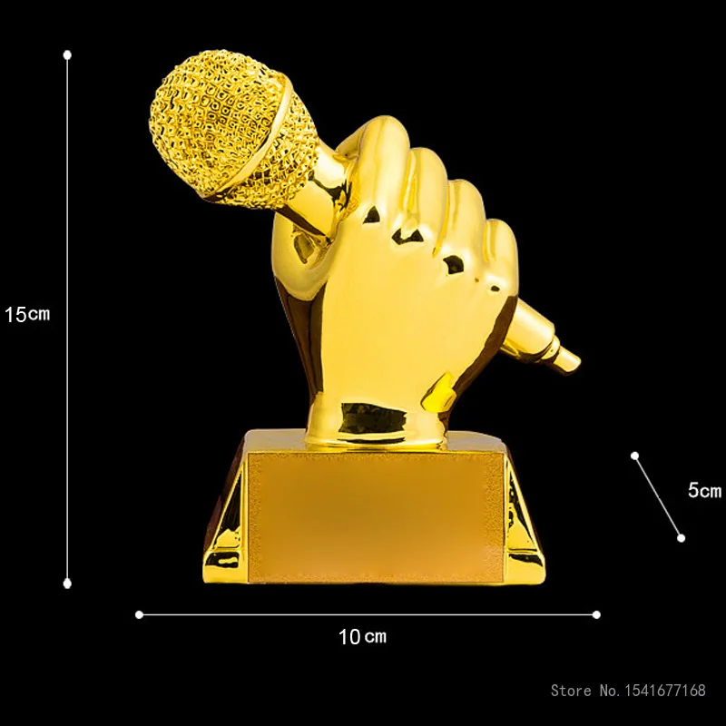 Zelta Mikrofonu Trofeju Laba Balss Trofeju Mūzikas Balvas Kausa Trofeju Mikrofons Dziedāšanas Konkursā Mūzika Laba Balss Piešķiršanas Trofejas