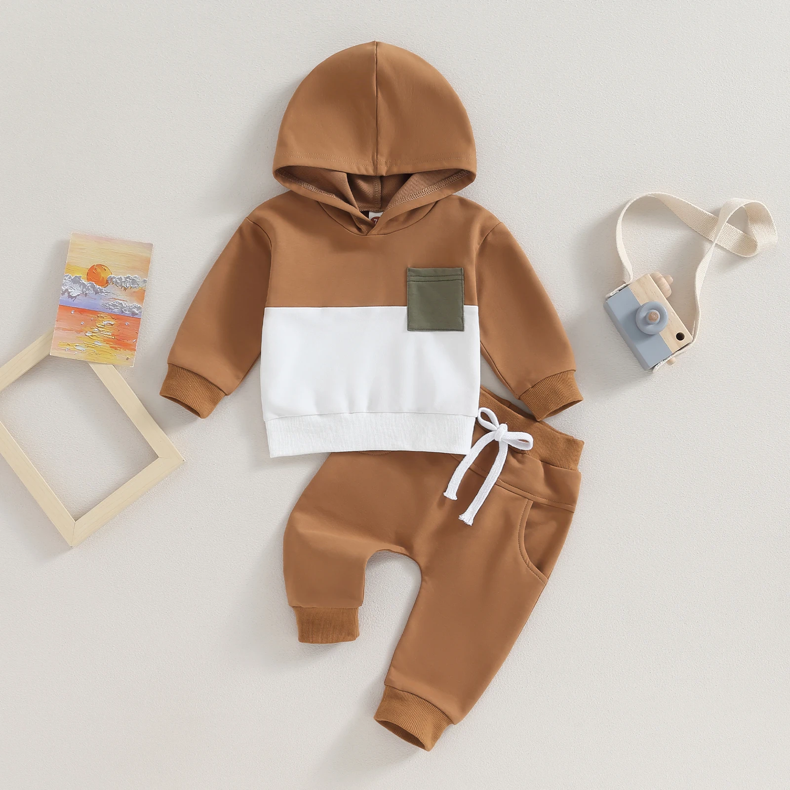 Toddler Bērnu Zēniem Bikses 2gab Apģērba Komplekts Bērniem Kokvilnas garām Piedurknēm pelēkā vārna Treniņbikses Jaundzimušo Treniņtērpi Drēbes Outwear