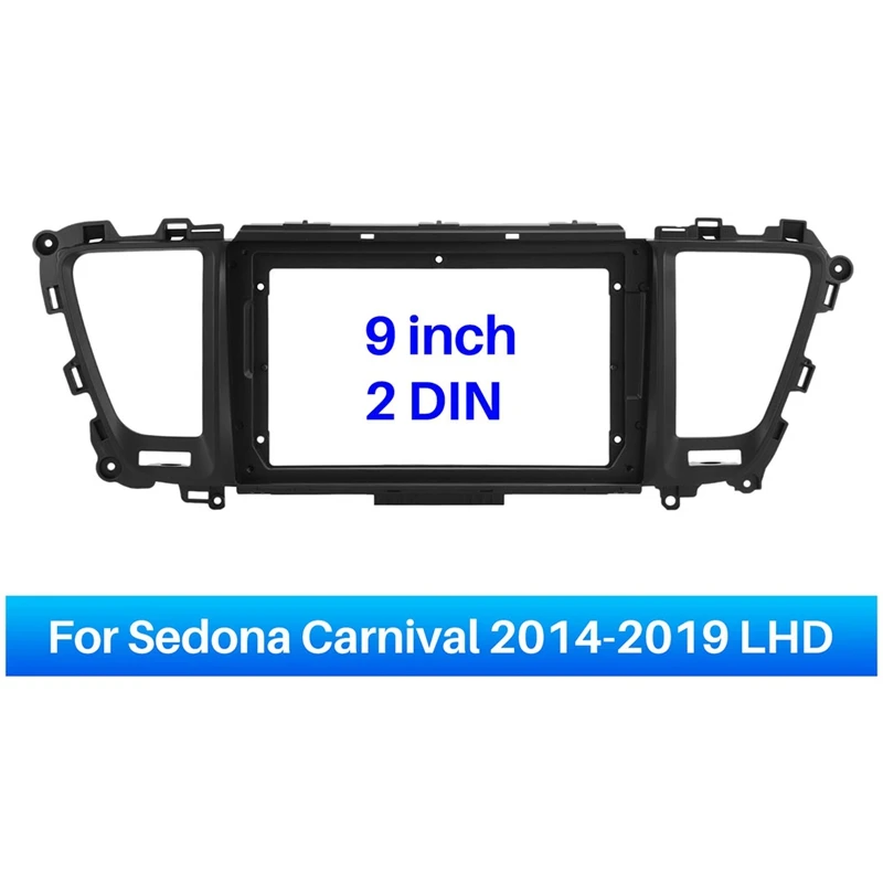 9 Collas 2 Din Auto Stereo Radio Fascijas Atskaņotājs, DVD Dash Adapter Karkasa Paneļu Piederumi KIA Carnival Sedona 2014-2019 LHD