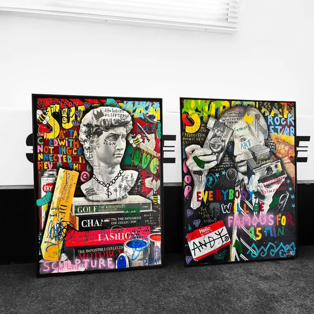 Ielu Grafiti Pop Art Slavens Portretu Plakātu Druka Kanvas Glezna Retro Banksy Sienas Mākslu, Viesistaba, Mājas Dekoru Cuadros