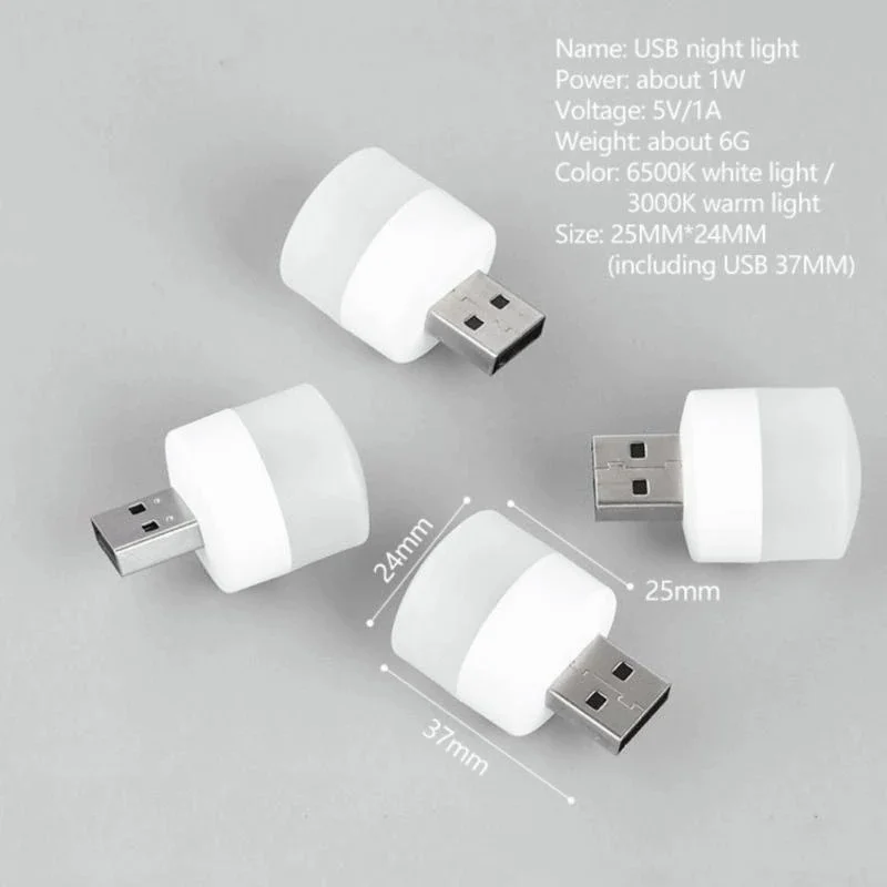 10Pcs USB Spraudni Lampas Mazo Mini Grāmatu Lampas, LED Nakts Gaismas, Datoru, Mobilo Jauda Uzlādes indikators Acu Aizsardzība Laukumā Lasīšanas Gaismas