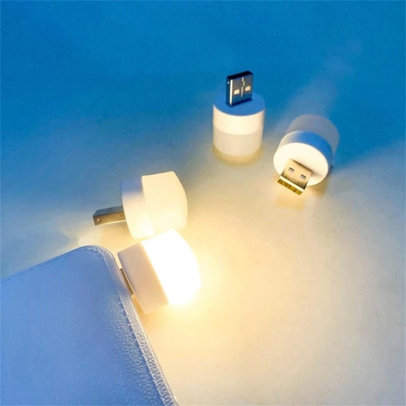 10Pcs USB Spraudni Lampas Mazo Mini Grāmatu Lampas, LED Nakts Gaismas, Datoru, Mobilo Jauda Uzlādes indikators Acu Aizsardzība Laukumā Lasīšanas Gaismas