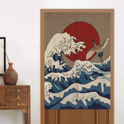 Japāņu Stila Multiplikācijas Filmu Auduma Durvju Aizkars Virtuves Anti-Smoke, Dekoratīvās Nodalījumu Noren