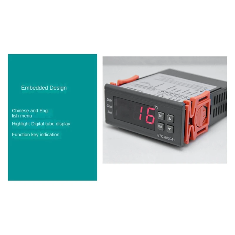 Mazumtirdzniecības STC-8080A+ Saldēšanas Automātiskā Laika Pretaizsalšanas Saprātīga Termostats Modinātāja Funkciju 220V