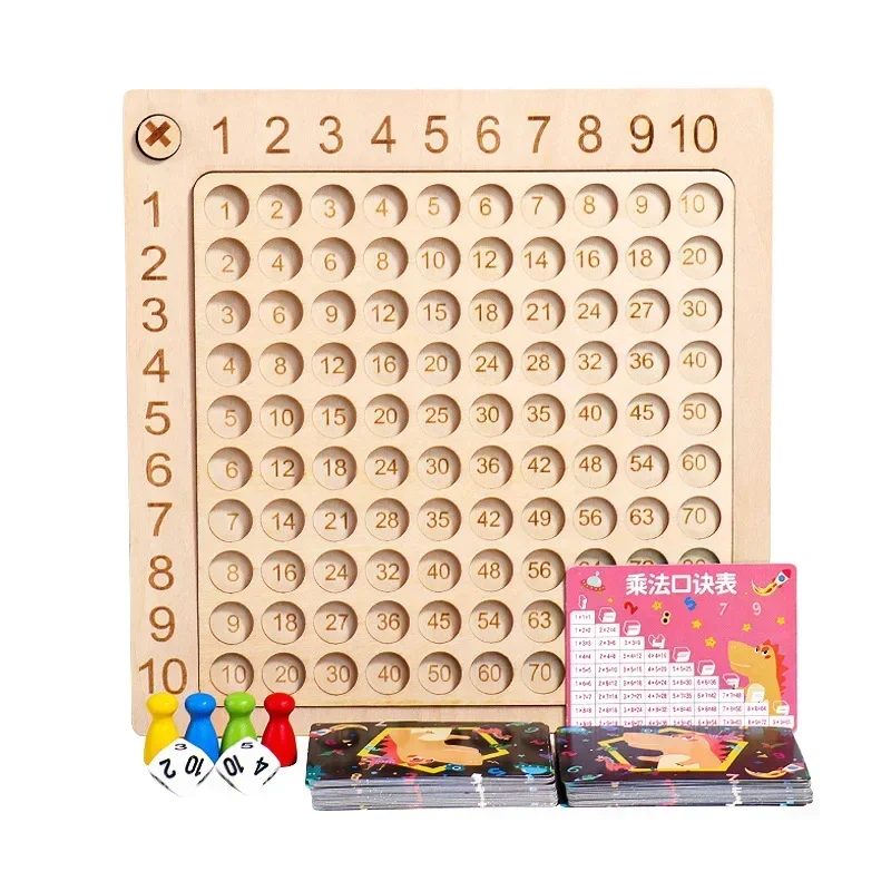 99 Reizināšanas Tabula Pamatskolas Skolēnu 99 Papildus Pavairošana Agrīnās Izglītības Puzzle Board