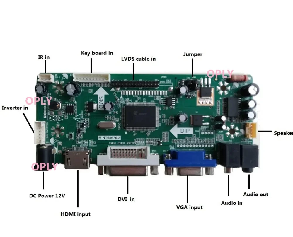 komplekts LM240WU8 LTM240CL DVI, VGA LVDS WLED M. NT68676 kontrolieris valdes HDMI-saderīgam 1920X1200 23.8