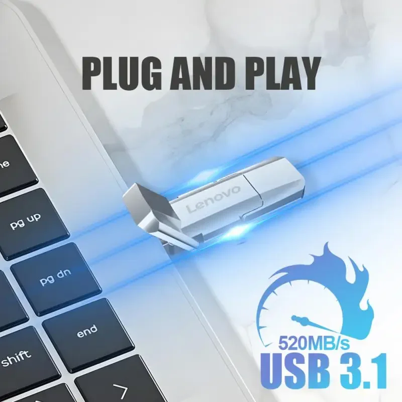 Lenovo Usb Flash Drive C Tipa USB 3.0 Pen Drive 1 tb 2 tb PenDrive 128GB Atmiņas karti memory Stick Usb Flash Atmiņa, Lai Tālrunis MacBook Planšetdatoru