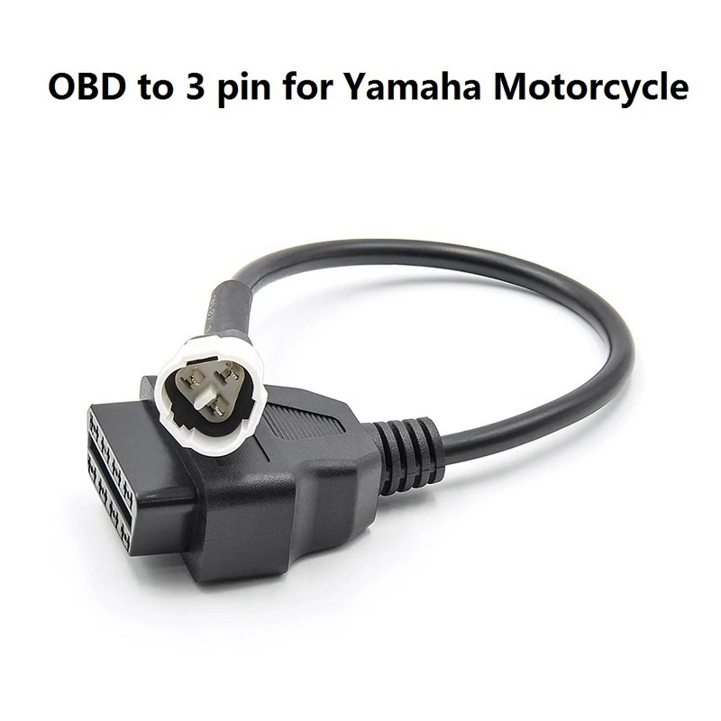 2X OBD Motociklu Kabelis Yamaha 3 Pin Plug Kabeli Diagnostikas Kabeli 3Pin Uz OBD2 16 Pin Adapter