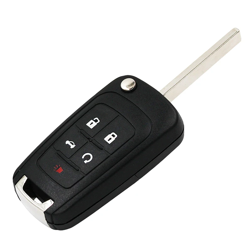 CN014008 Pēcpārdošanas 5 Pogas Flip Tālvadības Atslēgu Chevrolet Cruze 2010. - 2014. Gadam Ar 433MHz ID46 Čipu Neslīpēts Asmens Atslēga
