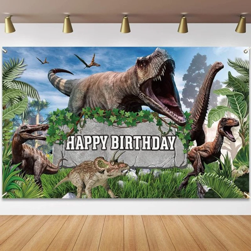 Jurassic Pasaules Dinozauru Motīvu Vienreizējās Lietošanas Galda Piederumi Džungļu Safari Dinozauru Savvaļas Rēkt Zēns Happy Birthday Party Apdare
