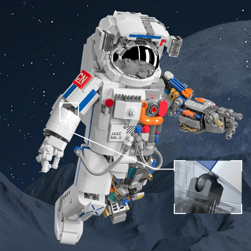 JAKI Spaceman Ķieģeļu Dekoru Astronauts Bloki Bērni Ēkas Rotaļlietas Radošo Kosmosa Modelis Puzzle Kosmosa Izpētīt Montāža Zēni Dāvanu