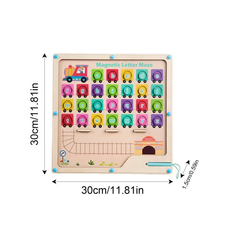 Magnētisko Burtu Labirints Valdes Alfabēta Krāsu Puzles, Lai Bērni Izglītības Labirints Rotaļlietas Montessori ABC Puzzle Board Meitenēm Zēniem