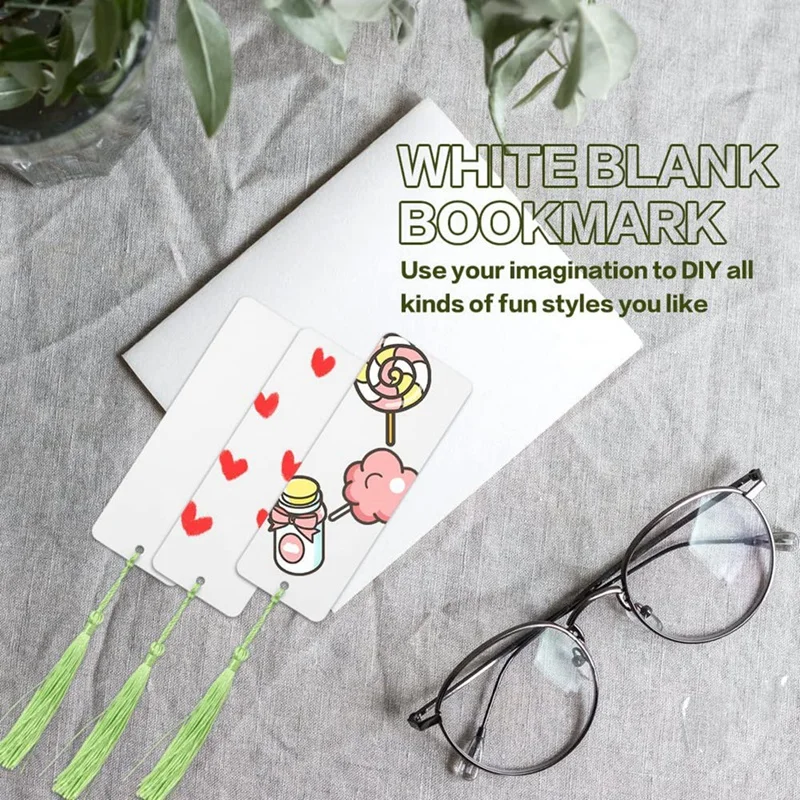 80 Gabali Baltu Tukšu Grāmatzīmes Cardstock Ar 80 Gab Krāsains Pušķi, Par DIY Klasē Projektiem