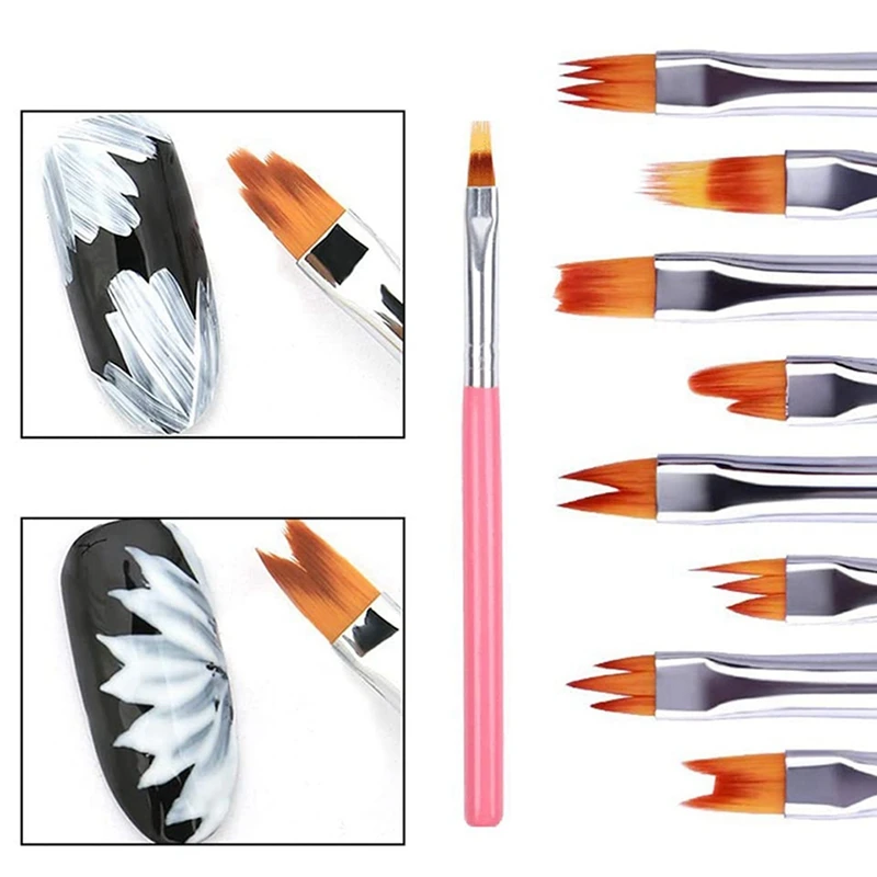 24Pcs Krāsu Krāsas Pildspalvu Komplekts Rozā Ziedlapiņu Pildspalva Nagu Suka Īso Nagu Suka