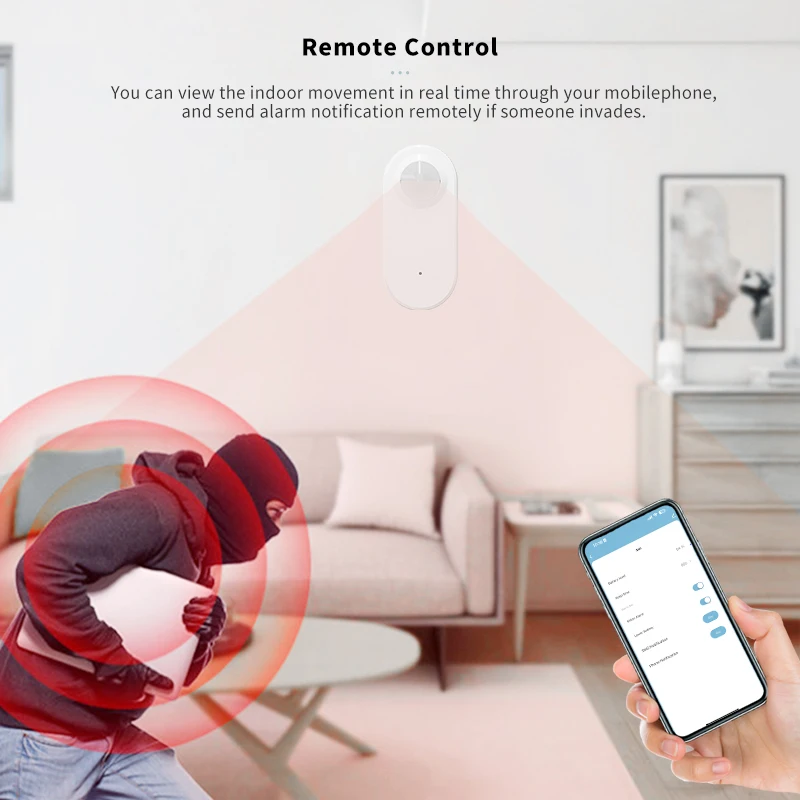 IHSENO Tuya Zigbee/Wifi Cilvēku Kustības Klātbūtnes Sensors App Tālvadības PIR Noteikšanas Smart Home Decor Apsardzes Signalizācija