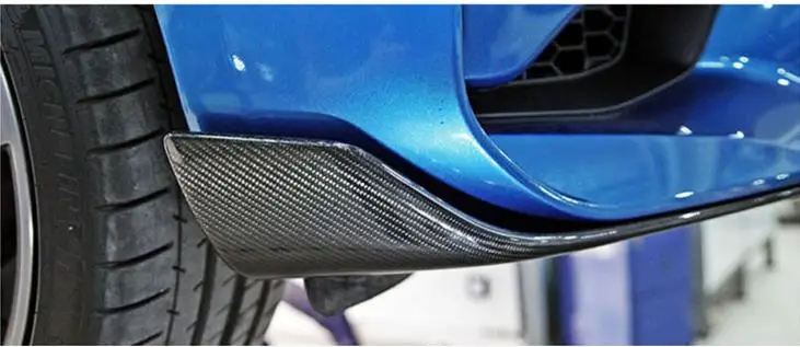 Oglekļa Šķiedras Auto Priekšējā Bufera Sānu Sadalītāja Vāciņu BMW F87 M2 Kupeja 2 Durvis 2016-2019 Gaisa Ventilācijas Zemākas Spoilers Lūpu Stūra Aizsargs