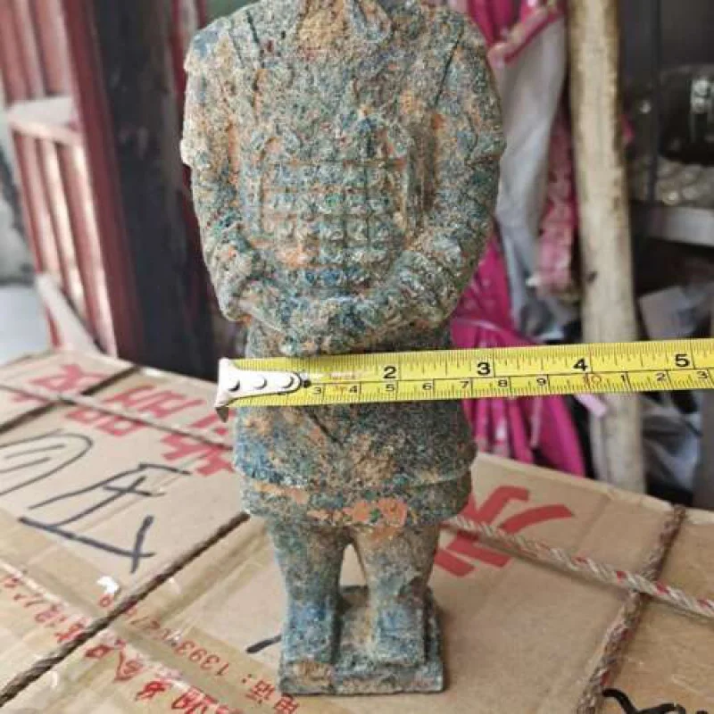 10 Collu Antīko Statuju Terra Cotta Karavīrs, Bronzas Patina Statuja Dinastija