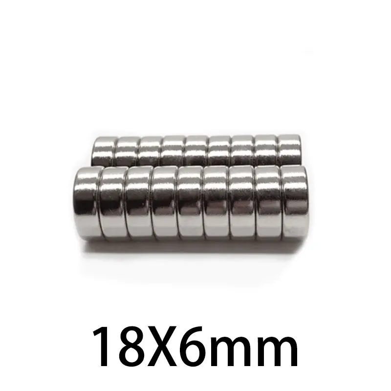 2/5/10/20/30PCS 18x6 Neodīma Diska Magnēti 18x6mm Bieza Cilindru Meklēšanas Magnētu Spēcīgu 18m*6 Kārta Pastāvīgu Neodīma Magnēti