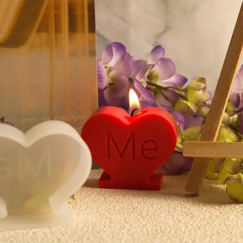 silikona Sirds Veidnes DIY Mākslas Amatniecības Mīlestību Sirdī, Sveču liešana pelējuma romantiska sirds formas pieņemšanas pelējuma valentīna diena, mājas dekoru