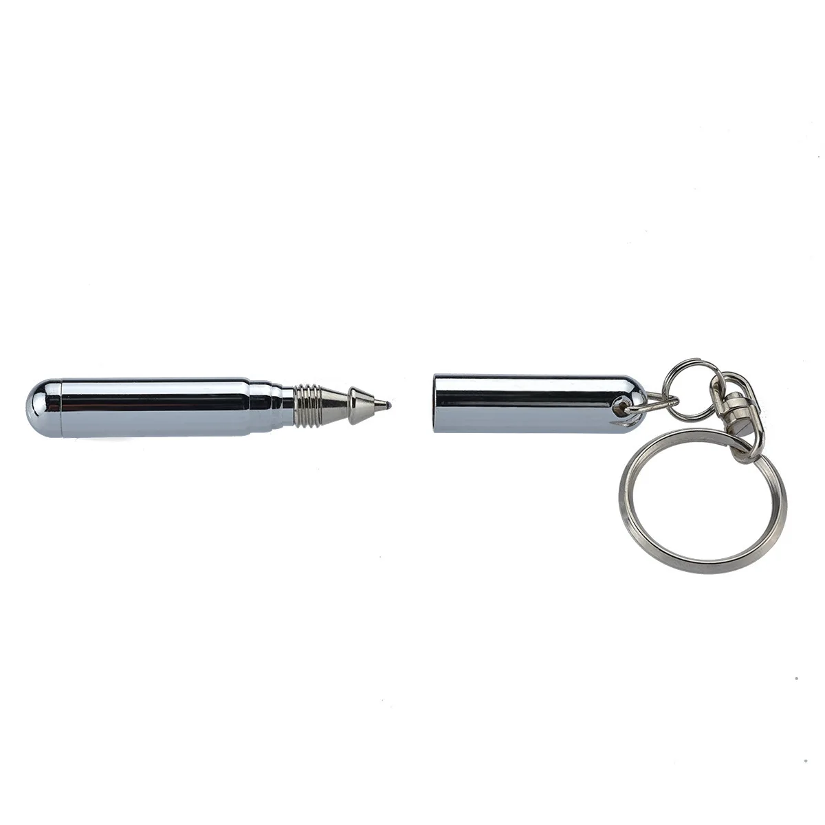 2GAB Portatīvo Atslēgu Gredzens Nerūsējošā Tērauda Teleskopiska Pildspalvu Teleskopisko Lodīšu Pildspalvas Keychain Rīks
