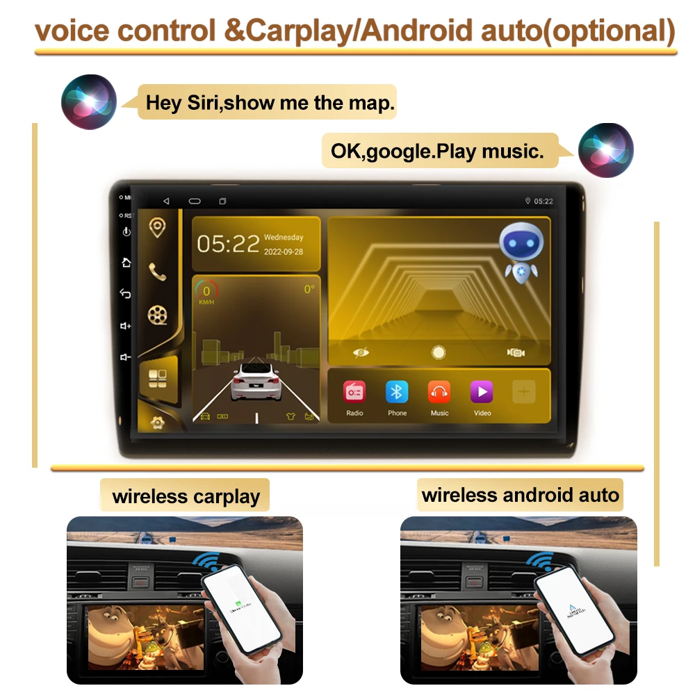 Android 13 Hyundai i10 2 2013. - 2016. gadam, Auto Radio Atskaņotājs Multivides Video, GPS Navigācijas Auto Carplay Atpakaļskata kamera 5G Cam Dash