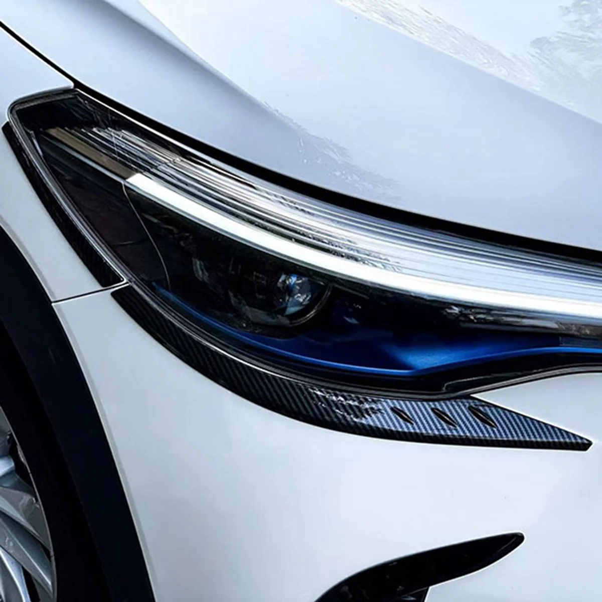 Toyota Corolla Krusta 2020 2021 2022 Priekšējo Lukturu Lampas Vāciņu Rotāt Sloksnes Uzacu Vāciņš Melns, Uzlīmes