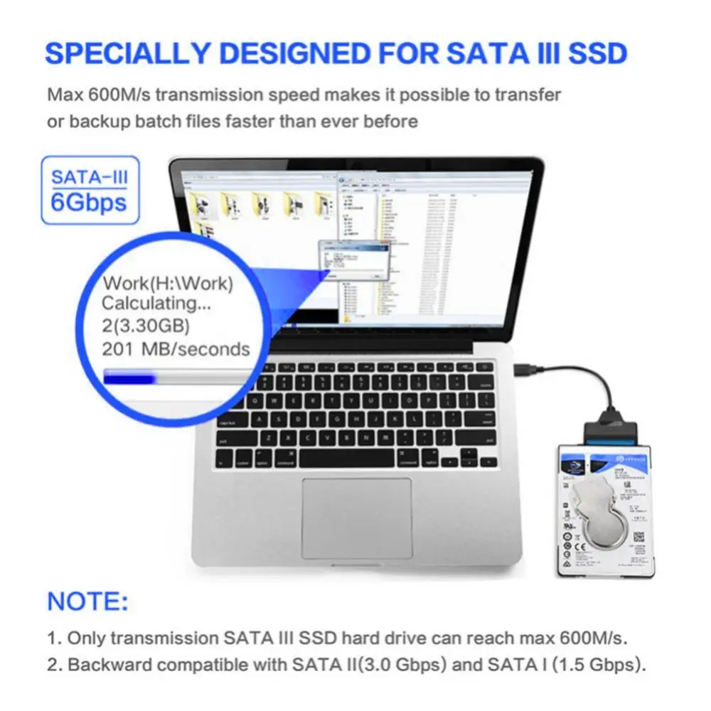 1/2/3PCS 3.0 2.0 SATA 3 Kabeli, Sata USB 3.0 Adapteris, Līdz Pat 6 gb / s Atbalsts 2.5 Collu Ārējie HDD SSD Cieto Disku 22 Pin Sata III