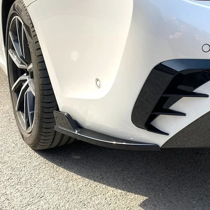 Aizmugurējā Bufera Difuzoru Sadalītāja Canard Spoilers Spīdīgi Melna Ķermeņa Komplekti Tuning BMW 3. Sērijas G20 320i 325i 330i M Sport 2019-2021