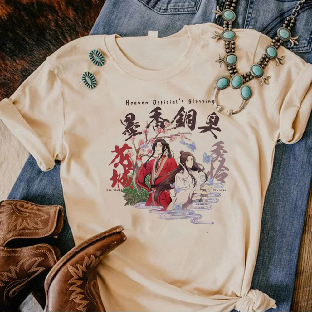 Tian Guan Ci Fu Tgcf t krekls sievietēm streetwear t-krekli meitene dizainers komiksu smieklīgi apģērbi