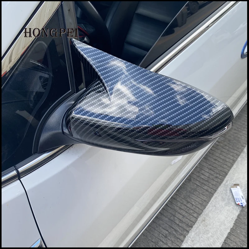 Auto Dizainu Par KIA Cerato K3 Forte 2014-2017 Durvju Sānu Ārējie Atpakaļskata Spoguļi Vāka Uzlīme Apdare Ar Ragu Auto Piederumi