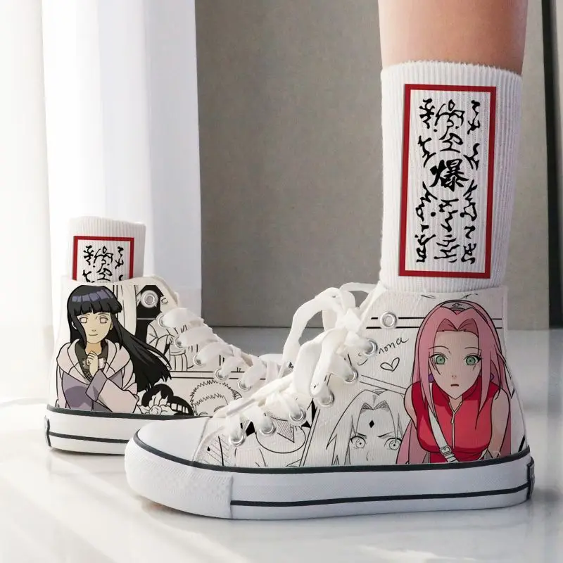 Jauno Naruto anime audekla kurpes mazajiem pūļa vīriešiem un sievietēm, pāriem, ar to pašu sporta apavi gaismas, elpojošs nodilumizturīga