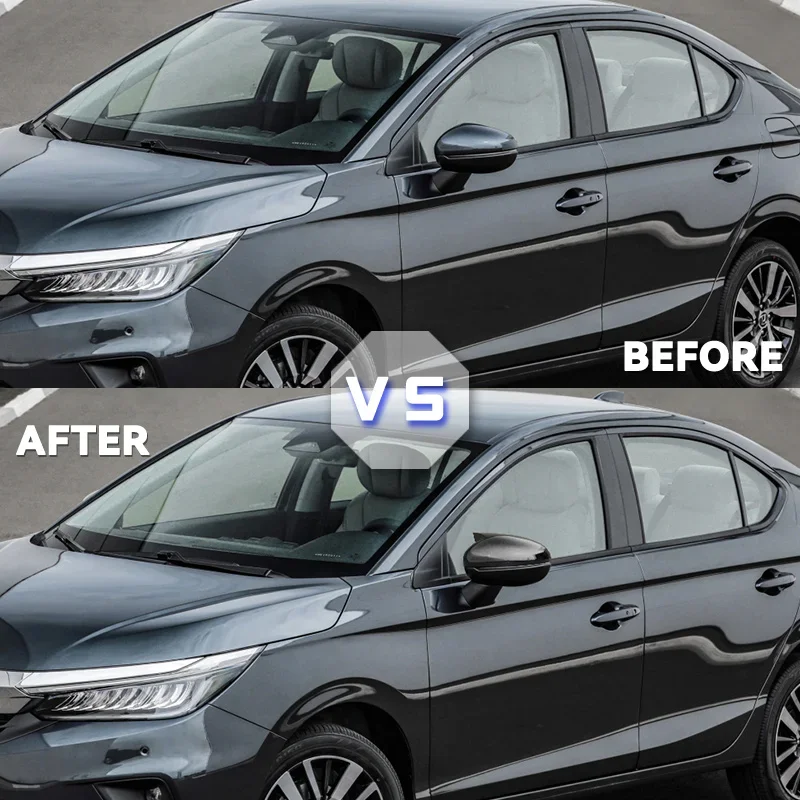 Automašīnas Atpakaļskata spoguļa vāciņš melns, ABS Chrome black oglekļa šķiedras Sānu Spoguļa Attiecas Apdare Piederumi Honda CITY 2020-2023