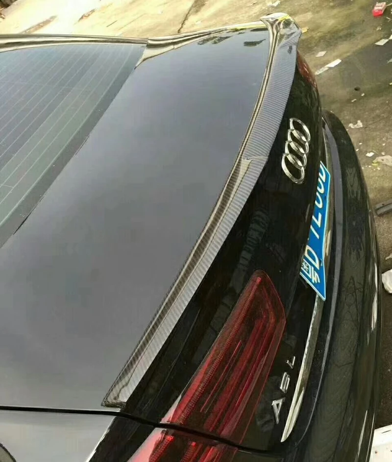 Audi A6 C7 Spoilers 2012-2018 Augstas Kvalitātes Oglekļa Šķiedras Aizmugures Bagāžnieka Jumta Spoilers Ārējie Auto Stils