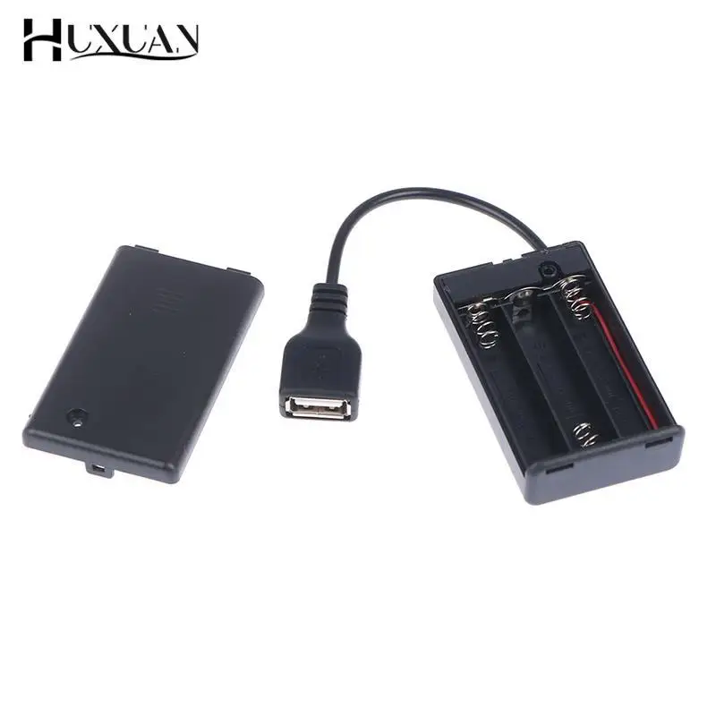 3*AAA Baterijas Kastē Ar USB Portu Celtniecības Bloks Led Light Komplekts