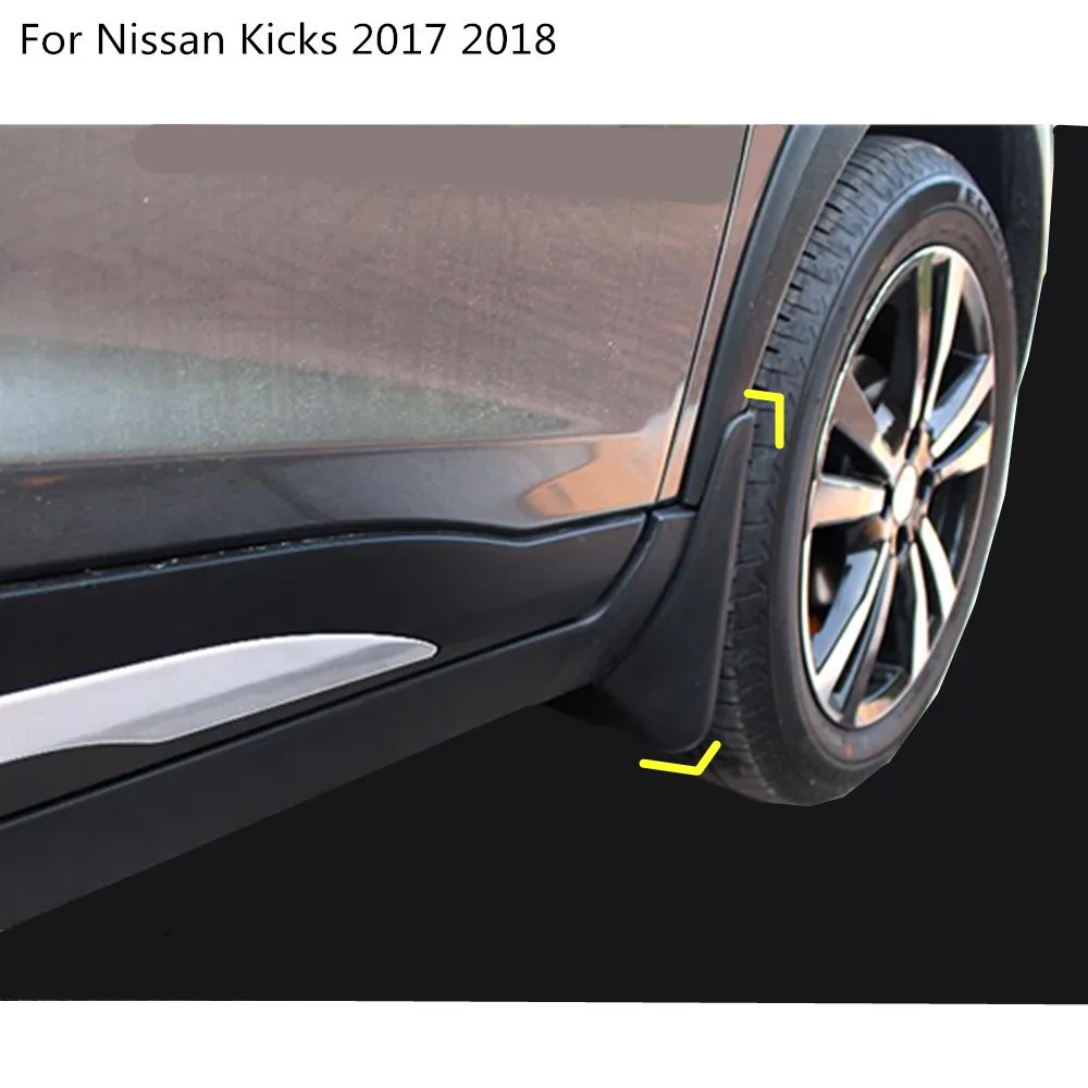 Priekš Nissan Kicks 2017 2018 2019 2020 2021 2022 2023 Vāciņu Plastmasas Spārnu Mīksto Mudguard Aizsargātu Atloks Šļakatu Dubļu Aizsargs Rāmim 4gab