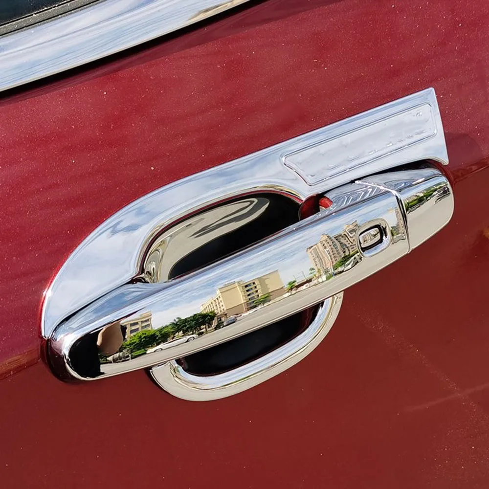 Derīgs Chevrolet Equinox 2017 2018 2019 2020 ABS Chrome Auto Ārējā Durvju Roktura Apdares nosedzošais Rāmis Ārpuse Rotājumi