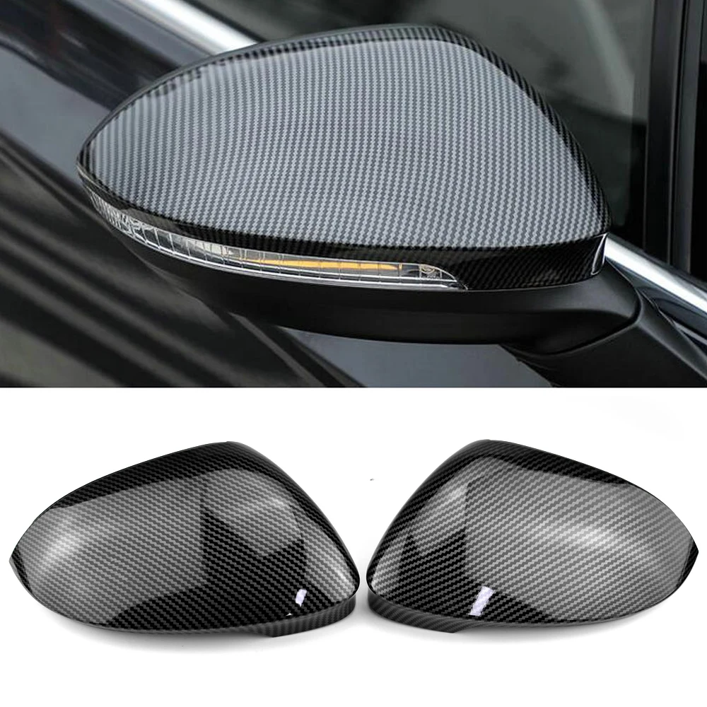 Nekustamā Oglekļa Šķiedras Spoguļa Vāciņš Melns Auto Sānu Ārējie Atpakaļskata Spoguļa Korpusa Vāciņu Add-on Stilu VW Golf 8 MK8 GTE GTD GTI 2020
